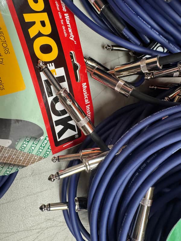 Blue New 20-Foot Instrument Guitar Keyboard Pro-Audio Cable | 1/4" to 1/4" | Pro-Lok PCG20QNK-BL image 1