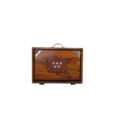 Shruti Box With Padale Indian Brown Teak Plywood Classic Shruti Box/Case 13 Stopper Musical Instrument For Bhajan Kirtan/Sound Therapy image 4