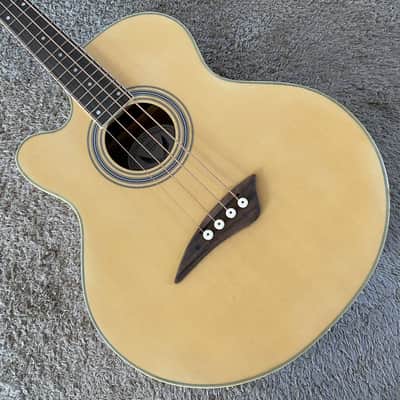 Dean Left Handed 4 String Acoustic Bass, Spruce Top Body, Mahogany Neck image 1