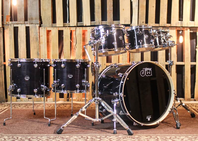 DW Performance Ebony Stain 6pc Drum Set - 18x22, 7x8, 8x10, 9x12, 12x14, 14x16 image 1