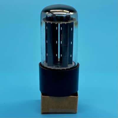 1965 General Electric 5Y3GT Vintage GE Gray Plate Halo Getter Tube! T344 image 4