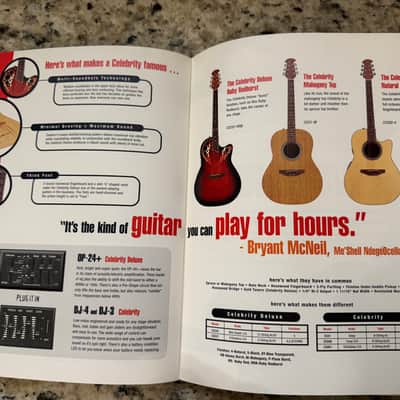 Ovation Catalog 1999 1865 Al Di Meola elite 12 string legend nylon 1863 1867 special balladeer celebrity deluxe cs257 CC01 CC-026 long neck mandolin bass Trekker Viper image 14