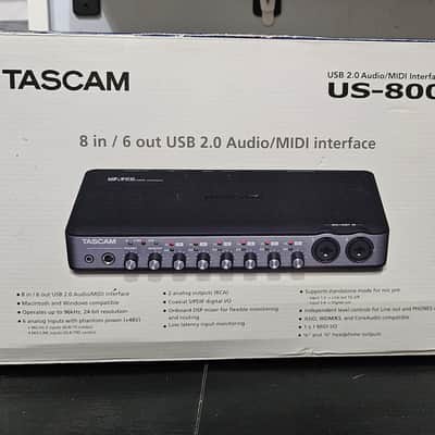 TASCAM US-800 USB 2.0 Audio Interface 2000s - Black image 1