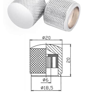 Knurled Guitar Knobs Volume Tone Knob Speed Control Knobs 6Mm Shaft Metal Dome Style For Strat Tele Telecaster Style Electric Guitar Or Bass Guitar Parts Accessories 4Pcs Chrome. image 2