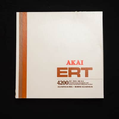 AKAI 10.5" aluminum metal reel, with AKAI ERT box, loaded with tape image 2