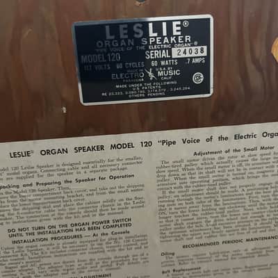 Leslie Speaker 120 1960s image 2