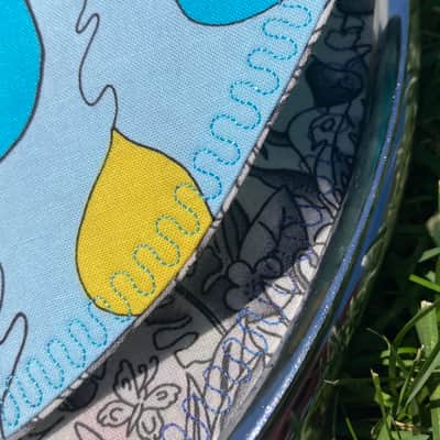 14" Drum Bunny reversible cloth drum cover - partial mute - dampener - compare to Drum Tortillas and Big Fat Snare image 3