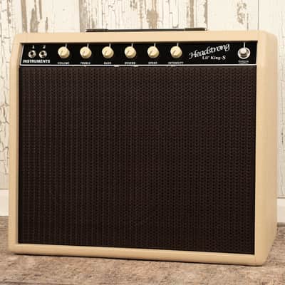 Headstrong Lil' King S Reverb 1x12 Combo - Blonde Tolex, Oxblood Grille image 2
