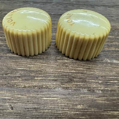 Harmony Cupcake Volume & Tone Knobs 60s - Cream Rocket Stratotone Airline image 2