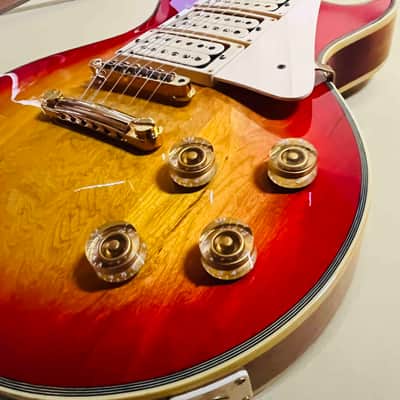 Greco EG-600PR MIJ 1979 "Ace Frehley"- Cherry Sunburst 3PU Les Paul Custom image 6