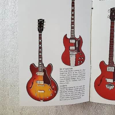 1968 Gibson "It Goes Where You Go" Color Brochure SG, ES-335, Hummingbird, J-50, ES 330 Amps Orig image 2