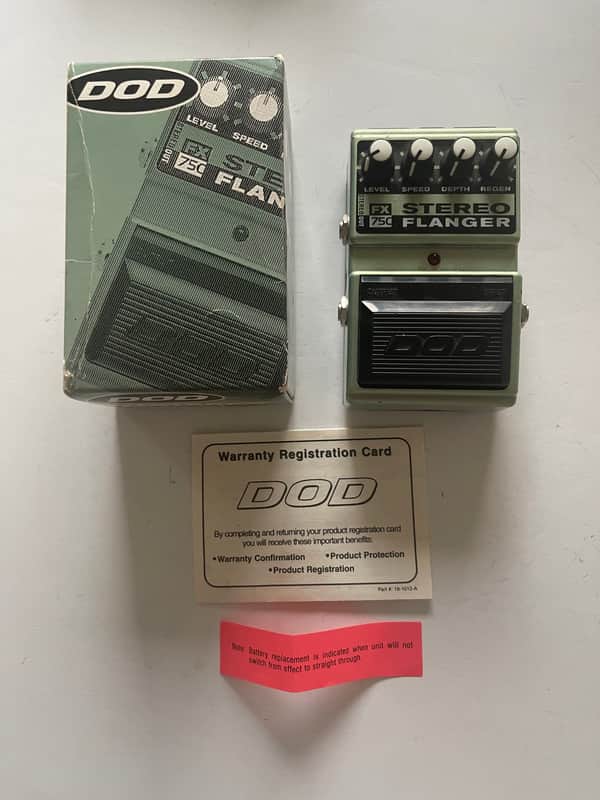 DOD Digitech FX75C Stereo Analog Flanger Rare Vintage Guitar Effect Pedal + Box image 1