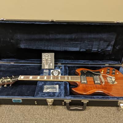 Guild S-100 Polara Prototype with Hagstrom Tremar - Factory 2nd 2016 Natural Dark Mahogany image 7