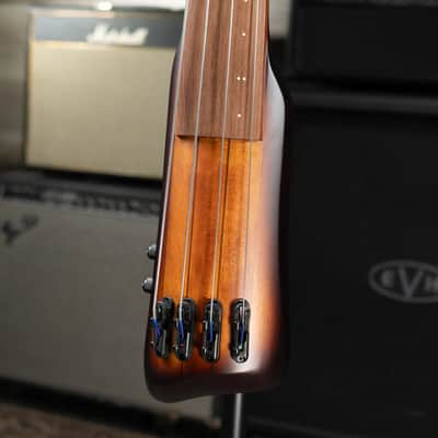 Ibanez Bass Workshop UB804 4-String Electric Upright Bass - Mahogany Oil Burst with Gig Bag image 3