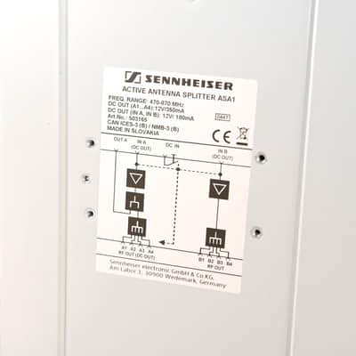 Sennheiser ASA 1 Active Antenna Splitter - 470-870 MHz (NO POWER SUPPLY) CG01ZT9 image 8