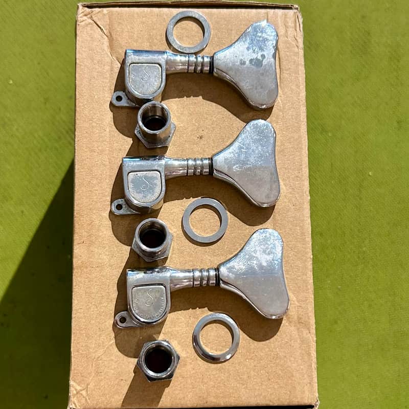 Set of 3 Vintage Schaller M4 S style Bass Tuners image 1