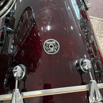 Premier Gen-X 4-Piece Drum Set - Maroon (18x22 / 8x10 / 9x12 / 11x14) image 10