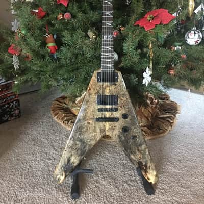 Flying V Custom Shop (Used)  Buckeye Burl Top Handcrafted Black Diamond USA image 1