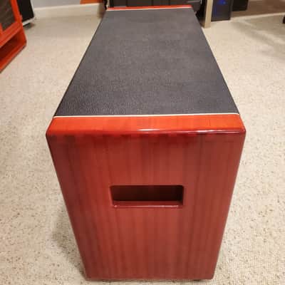 KW Cabs HB-2 - Cherry Red Sapele & Black Tolex 2x12 Guitar Speaker Cabinet image 5
