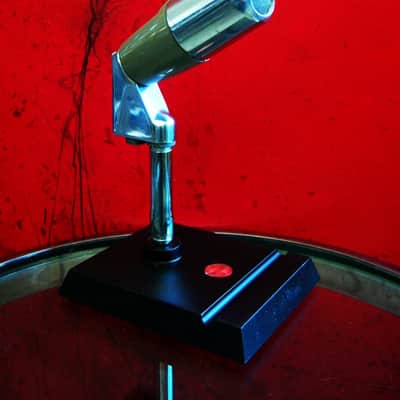 Vintage 1960's Electro-Voice 641 Omnidirectional Dynamic Microphone w Atlas DS-2 model desk stand display prop repair 638 image 1