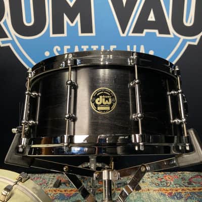DW - 6.5x14" Craviotto 1-Ply 10-Tube Lug Snare Drum 1998 - Black Lacquer image 1
