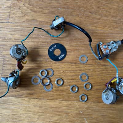 Gibson 1967 ES 335 SG Control Harness Volume Tone Pots Caps 3 Way and Jack 1960's image 1