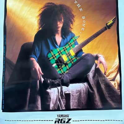 Yamaha Blues Saraceno Plaid To The Bone RGZ Poster - Crazy Rare Last One image 1