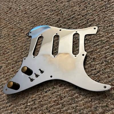 1980 Schecter Guitar Research - Chrome Plated Brass Strat Pickguard image 1