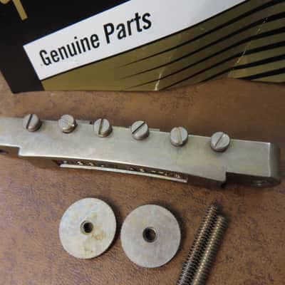 aged Gibson Historic ABR-1 No Wire Tune-O-Matic Bridge Nickel fits Les Paul 335 image 4
