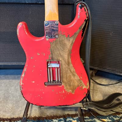 Fender Custom Shop Michael Landau '63 Stratocaster Relic 2013 - Present - Fiesta Red over 3-Color Sunburst image 6