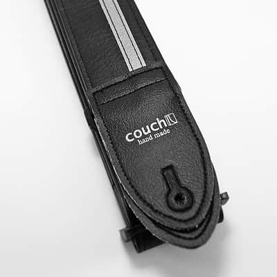 Couch  Black With Silver Racer X Guitar Strap image 2
