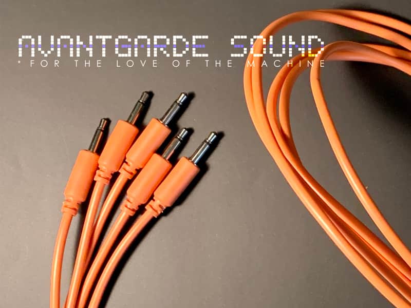 • LONG! 5-pack ORANGE ~27"/69cm • SD69 Eurorack Patch Cables, StevenDonziger Series • Avantgarde Sound image 1