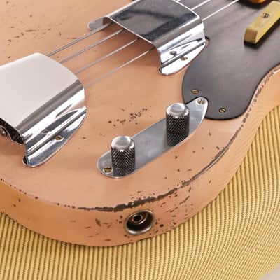 Fender Custom Shop 70th Anniversary 1951 Precision Bass Masterbuilt Andy Hicks Faded Aged Shell Pink image 12