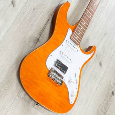 Mint Tagima Stella DW Guitar, Bolivia Fretboard w/ Quilt Maple Top, Transparent Amber image 3