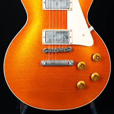 Gibson 1957 Les Paul Standard Murphy Lab Ultra Light aged - Orange Sparkle Top Natural back image 2