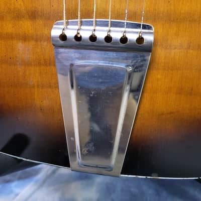 1960's Kay Musical Note Faux Tiger Stripe Parlor Student Guitar Pro Setup Original Soft Shell Case image 3
