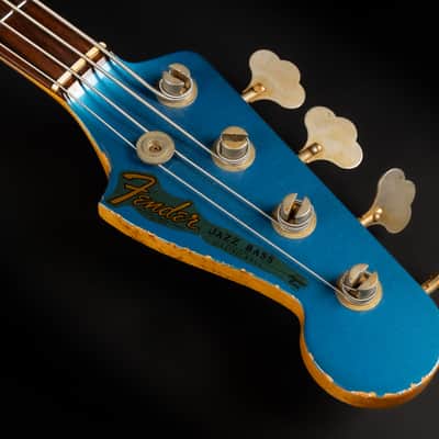 2014 Fender Custom Shop '64 Jazz Bass Heavy Relic - Lake Placid Blue with Matching Headstock | USA 1964 Vintage Reissue 4-String | CoA OHSC image 9