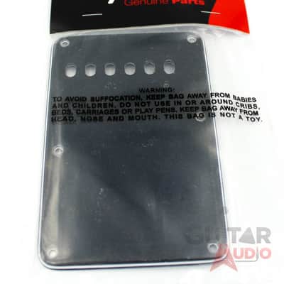 Genuine Fender 6-Hole Vintage Style Strat/Stratocaster Backplate 3-ply, BLACK image 2
