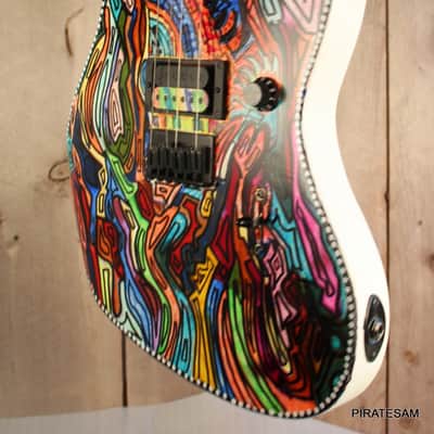 Fender Jim Root Signature Jazzmaster  Custom art guitar one off image 9