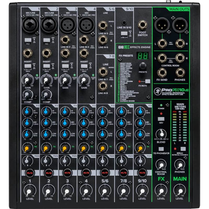 Mackie PROFX10V3 10 Channels Mixer with Effects and USB - Black image 1