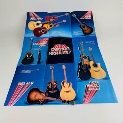Ovation “Highlights” Foldout Catalog Poster 1984 image 4