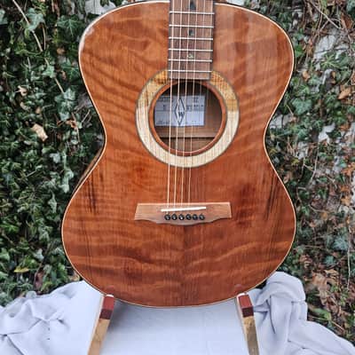 Wilhelm Guitars Curly Koa, Curly Sinker Redwood Small Jumbo Acoustic Guitar image 6