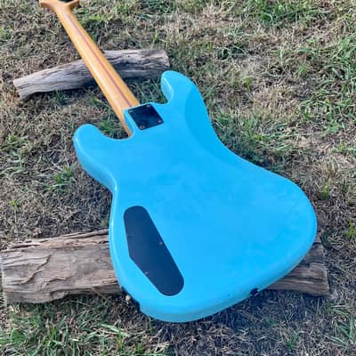 Vintage Chandler Precision Bass Guitar Parts P-Bass Plus 1980’s Project Daphne Blue image 19