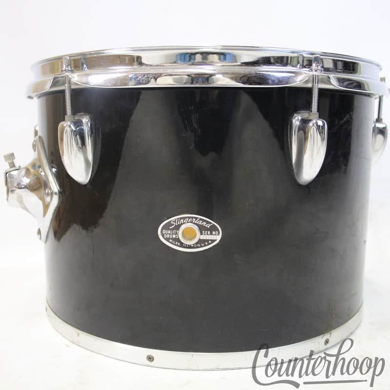 *Slingerland 13x9"Concert Tom Drum Black Beauty Sound King 70s 5-Ply Set-O-Matic image 1