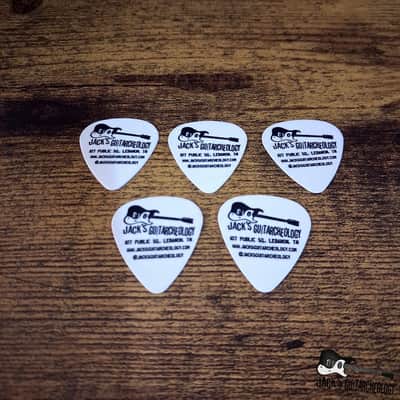 Jack's Guitarcheology Guitar Pick (.60) Pack of 5 (White)