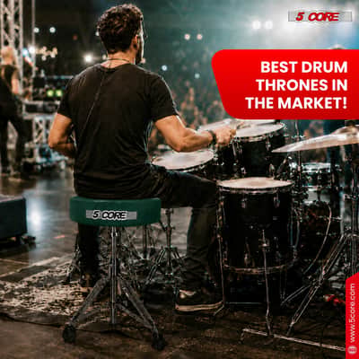 5 Core Drum Throne w 4.5" Padded Stool Adjustable Drummer Chair image 8
