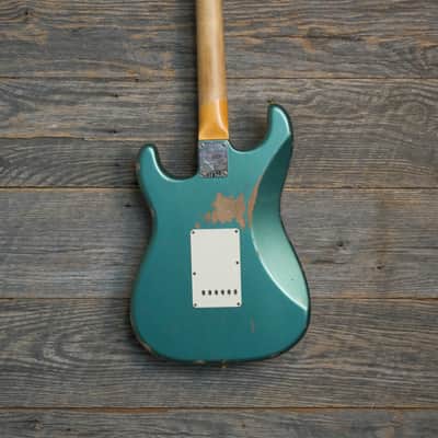 Used Fender Custom Shop 1963 Stratocaster Heavy Relic - Sherwood Metallic w/OHSC image 14