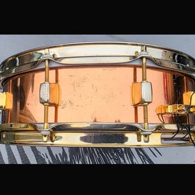 Pearl MS1440 14x4" Marvin "Smitty" Smith Signature Copper Snare Drum with Gold Hardware 2000s - Copper image 9