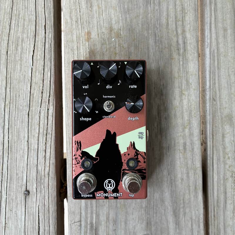 Walrus Audio Monument Harmonic Tap Tremolo V2 2018 - Present - Coral / Black electric guitar pedal image 1