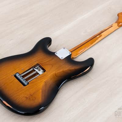1999 Fender American Vintage ‘57 Stratocaster Sunburst Relic w/ Custom Shop Pickups, Tweed Case image 14